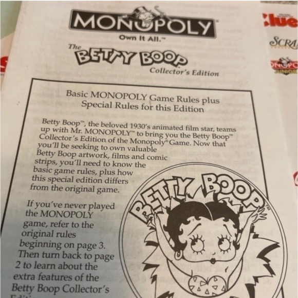 Betty Boop Monopoly Board Game Collector's Edition 1991 - Picture 3 of 4